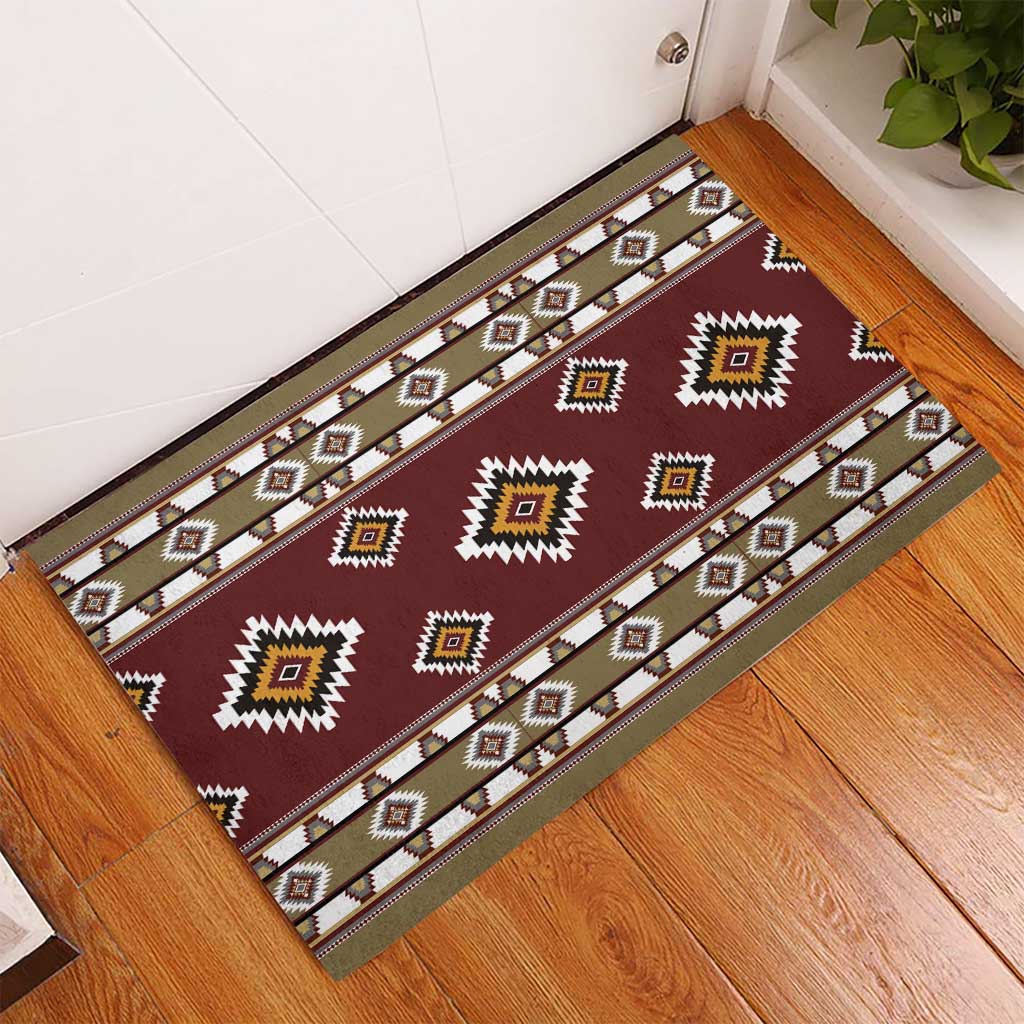 Native American Navajo Rubber Doormat Tribal Pattern