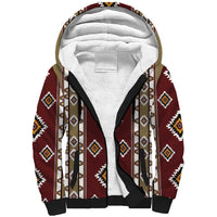 Native American Navajo Sherpa Hoodie Tribal Pattern