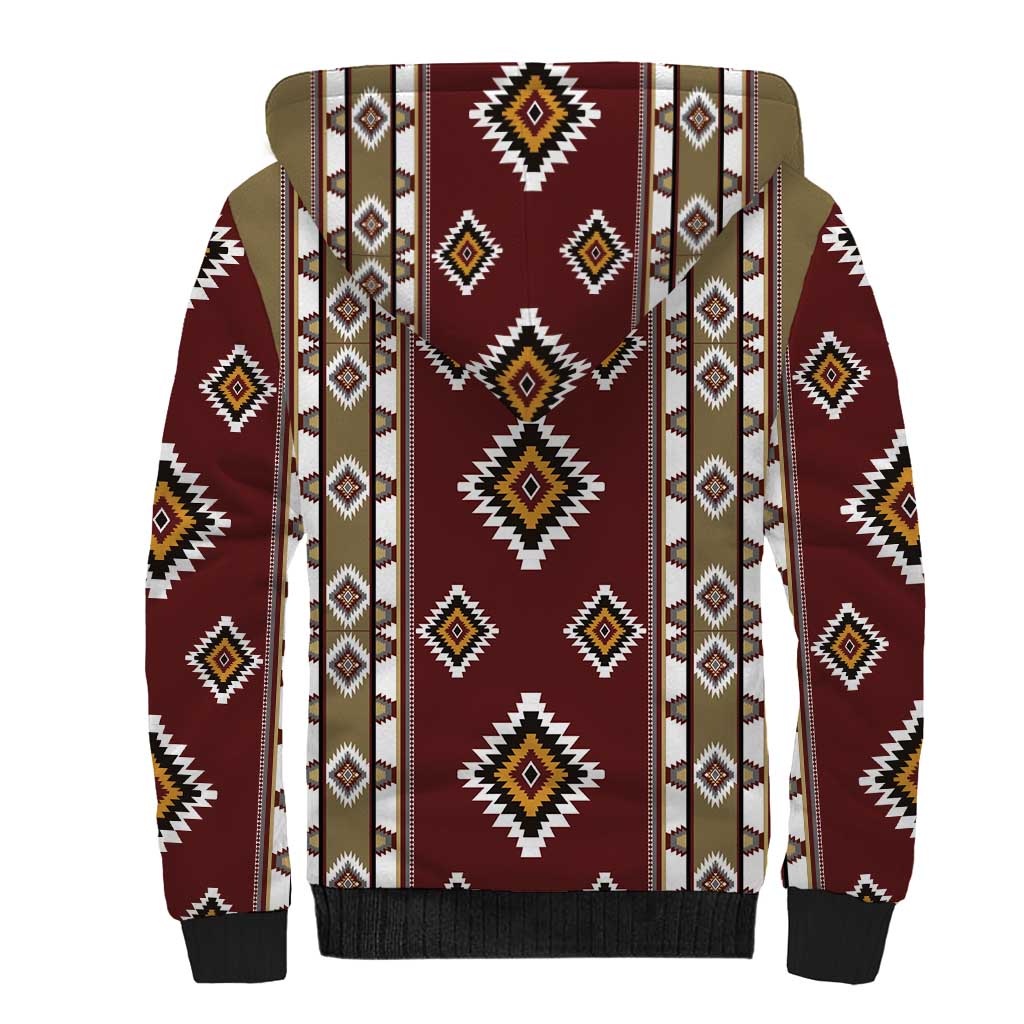 Native American Navajo Sherpa Hoodie Tribal Pattern