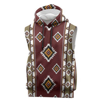 Native American Navajo Sleeveless Hoodie Tribal Pattern