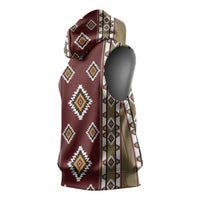 Native American Navajo Sleeveless Hoodie Tribal Pattern