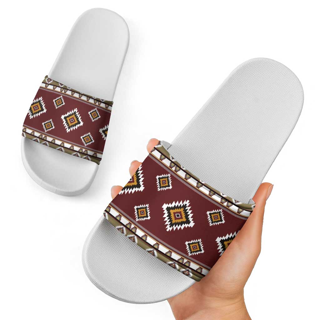 Native American Navajo Slide Sandals Tribal Pattern