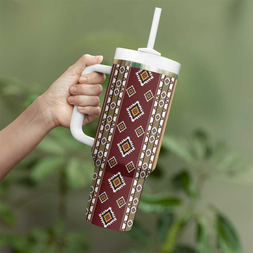 Native American Navajo Tumbler With Handle Tribal Pattern
