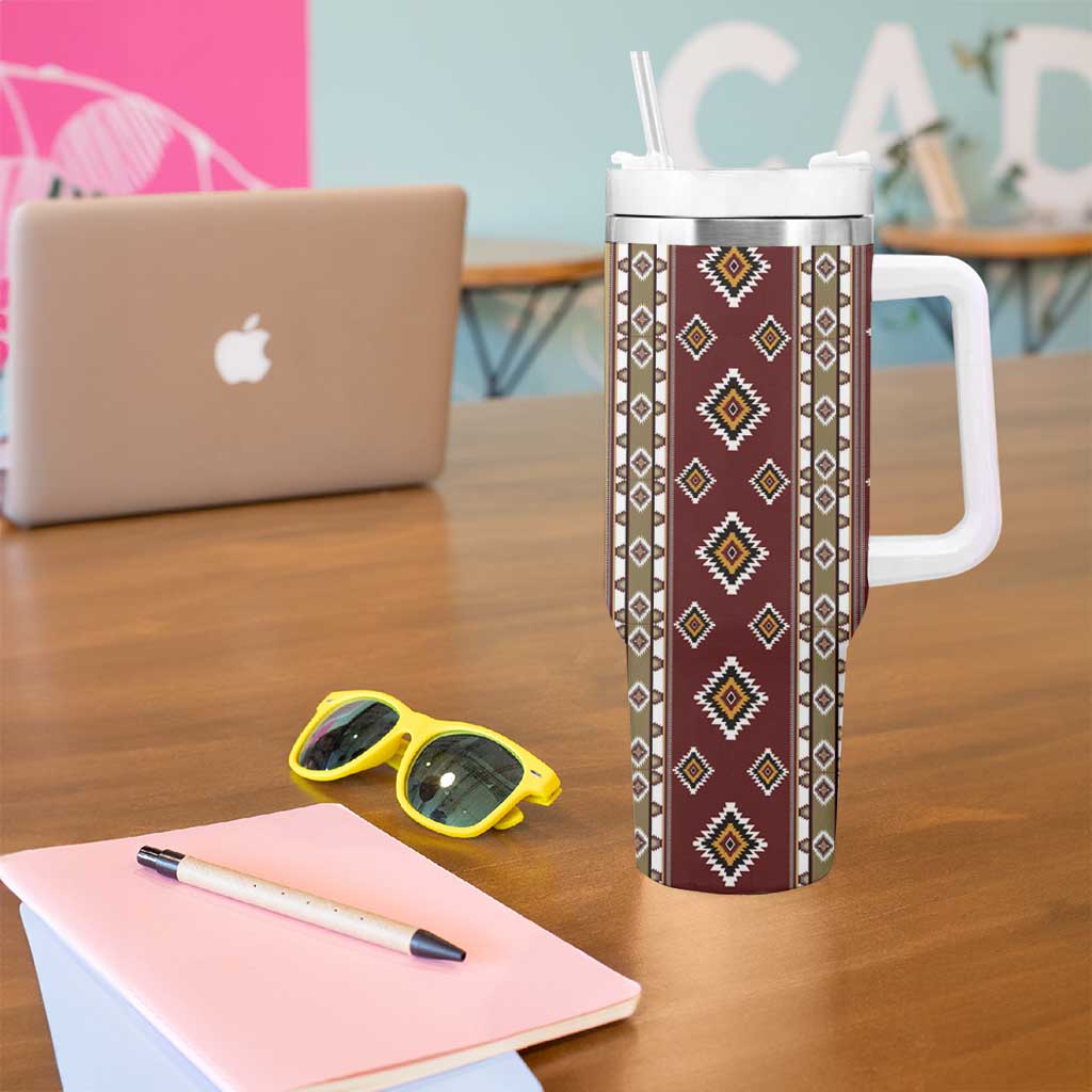 Native American Navajo Tumbler With Handle Tribal Pattern
