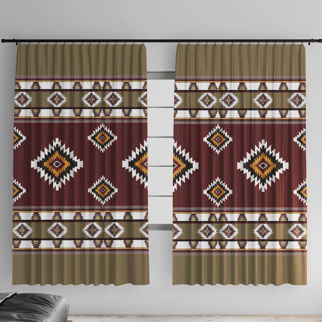 Native American Navajo Window Curtain Tribal Pattern