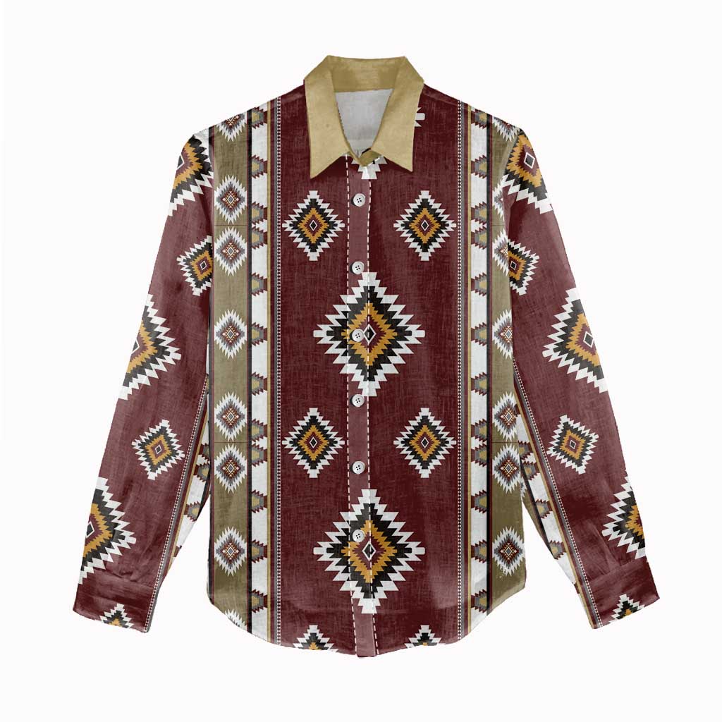 Native American Navajo Women Casual Shirt Tribal Pattern