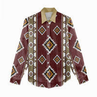 Native American Navajo Women Casual Shirt Tribal Pattern