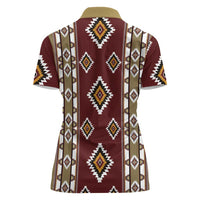 Native American Navajo Women Polo Shirt Tribal Pattern