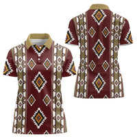 Native American Navajo Women Polo Shirt Tribal Pattern