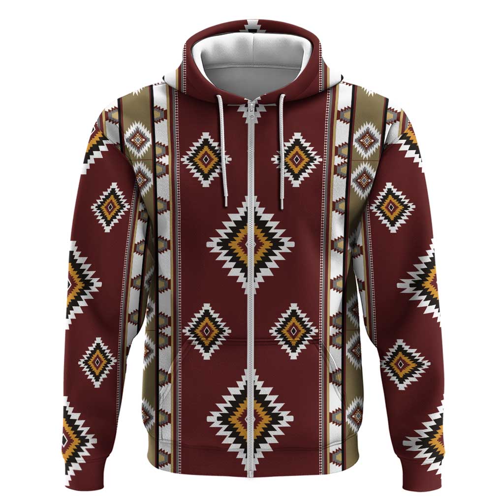 Native American Navajo Zip Hoodie Tribal Pattern