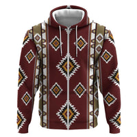 Native American Navajo Zip Hoodie Tribal Pattern
