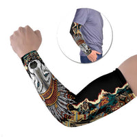 Native American Navajo Wolf Arm Sleeves Grunge Pattern