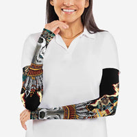 Native American Navajo Wolf Arm Sleeves Grunge Pattern