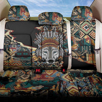 Native American Navajo Wolf Back Car Seat Cover Grunge Pattern