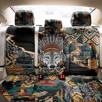 Native American Navajo Wolf Back Car Seat Cover Grunge Pattern
