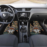 Native American Navajo Wolf Car Mats Grunge Pattern