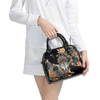 Native American Navajo Wolf Shoulder Handbag Grunge Pattern