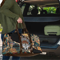 Native American Navajo Wolf Travel Bag Grunge Pattern