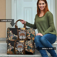 Native American Navajo Wolf Travel Bag Grunge Pattern