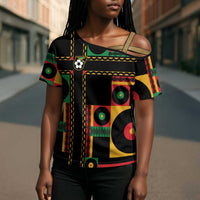 Jamaica Soccer 2026 Cross Shoulder Shirt Reggae Stylized