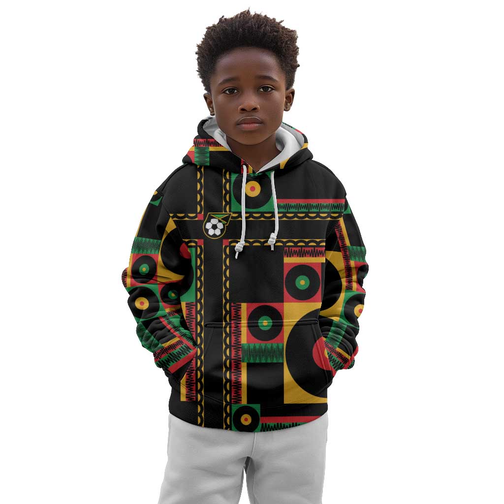 Jamaica Soccer 2026 Kid Hoodie Reggae Stylized