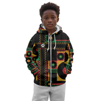 Jamaica Soccer 2026 Kid Hoodie Reggae Stylized