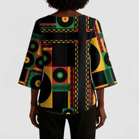 Jamaica Soccer 2026 Kimono Sleeve Blouse Reggae Stylized