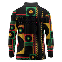 Jamaica Soccer 2026 Long Sleeve Polo Shirt Reggae Stylized