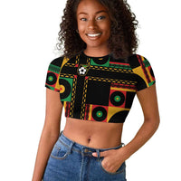 Jamaica Soccer 2026 Raglan Cropped T shirt Reggae Stylized