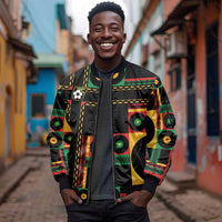 Jamaica Soccer 2026 Sleeve Zip Bomber Jacket Reggae Stylized