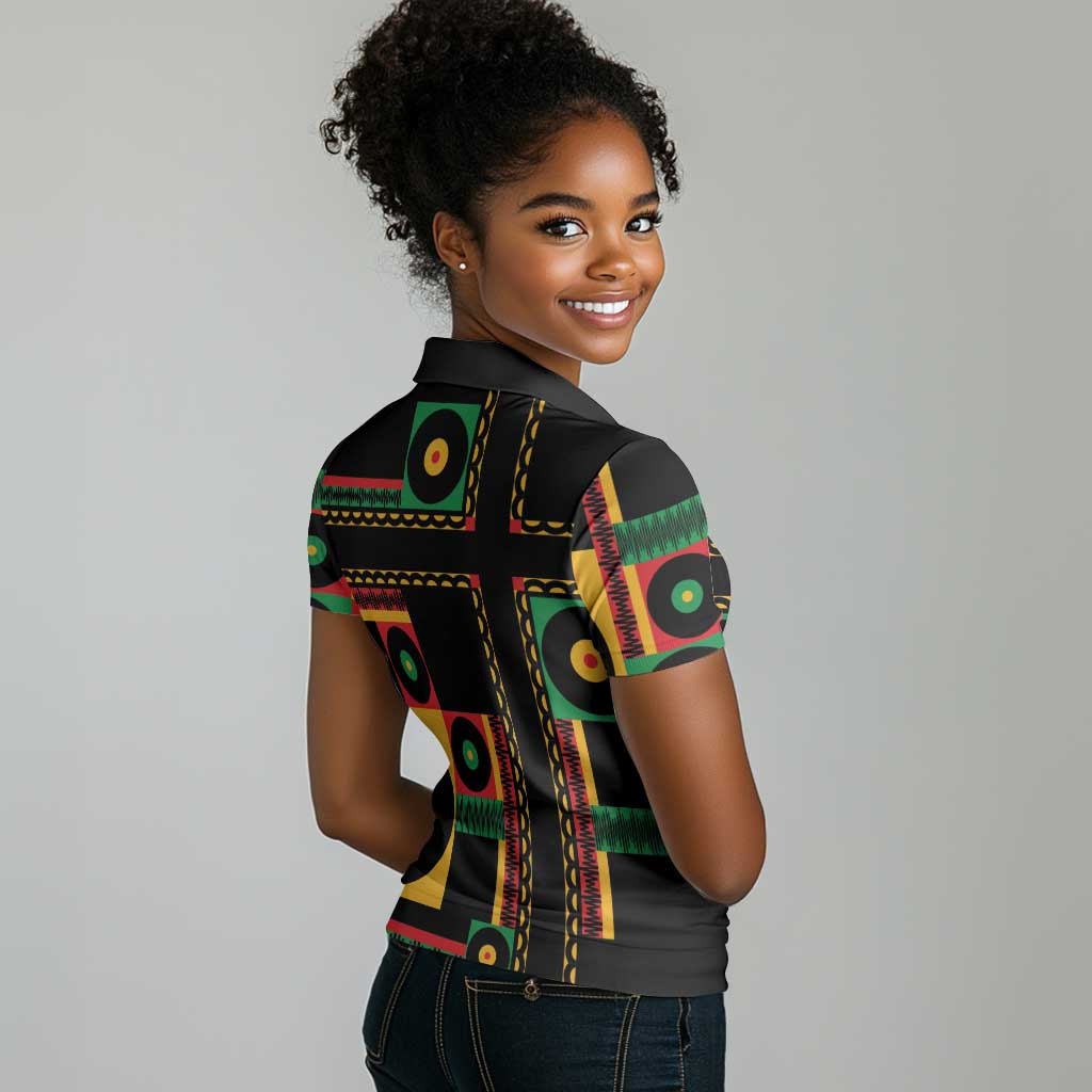 Jamaica Soccer 2026 Women Polo Shirt Reggae Stylized