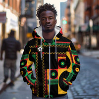 Jamaica Soccer 2026 Zip Hoodie Reggae Stylized