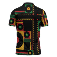 Jamaica Soccer 2026 Zipper Polo Shirt Reggae Stylized