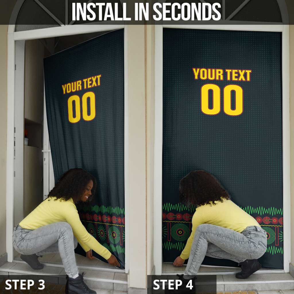 Custom Soccer 2026 Jamaica Door Cover Reggae Music Spirit