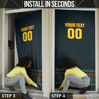 Custom Soccer 2026 Jamaica Door Cover Reggae Music Spirit