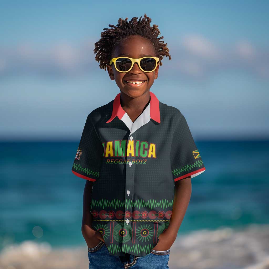 Custom Soccer 2026 Jamaica Kid Hawaiian Shirt Reggae Music Spirit