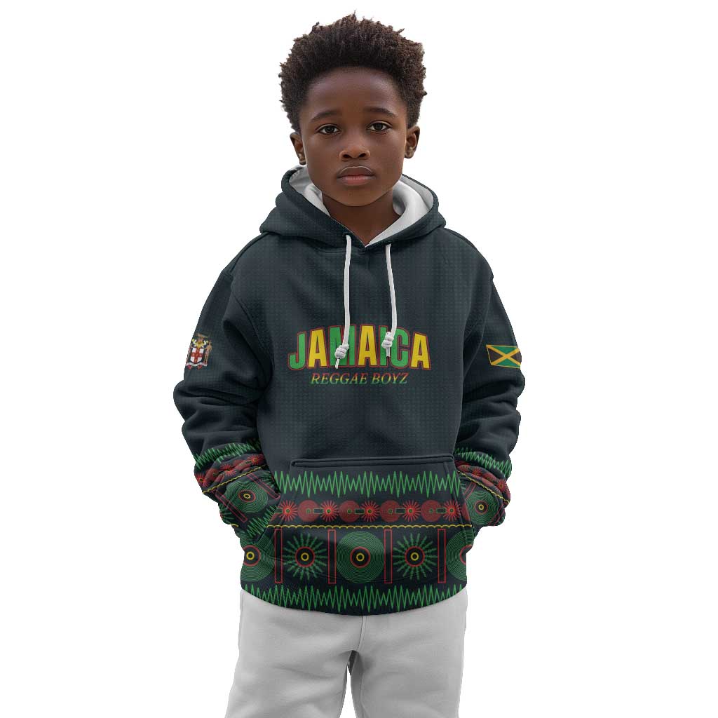 Custom Soccer 2026 Jamaica Kid Hoodie Reggae Music Spirit