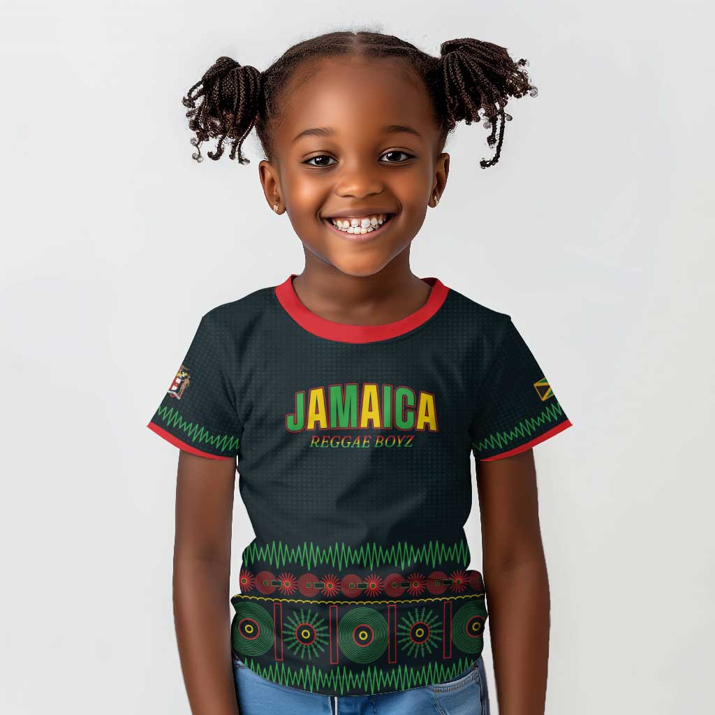 Custom Soccer 2026 Jamaica Kid T shirt Reggae Music Spirit