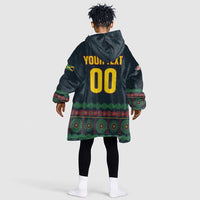 Custom Soccer 2026 Jamaica Kid Wearable Blanket Hoodie Reggae Music Spirit