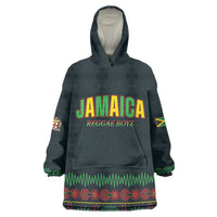 Custom Soccer 2026 Jamaica Kid Wearable Blanket Hoodie Reggae Music Spirit