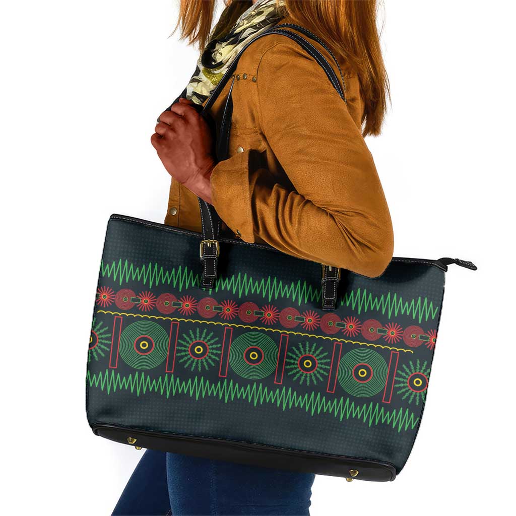 Soccer 2026 Jamaica Leather Tote Bag Reggae Music Spirit