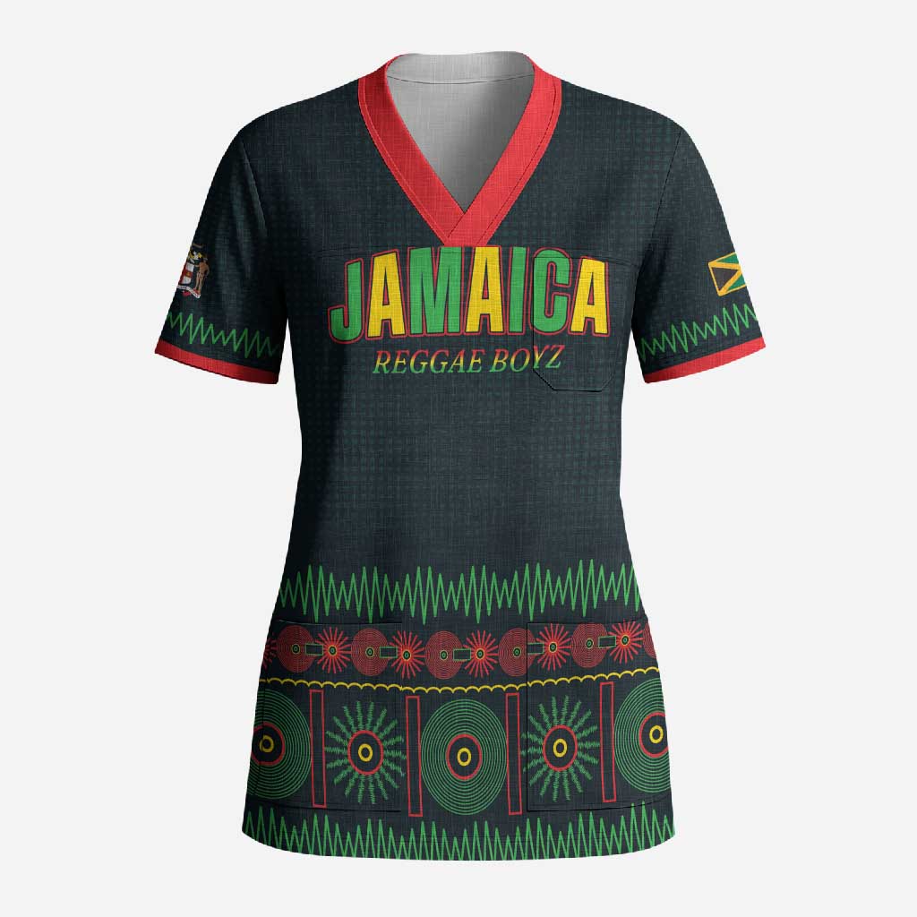 Custom Soccer 2026 Jamaica Scrub Top Reggae Music Spirit