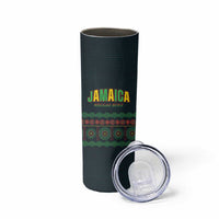 Custom Soccer 2026 Jamaica Skinny Tumbler Reggae Music Spirit