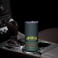 Custom Soccer 2026 Jamaica Skinny Tumbler Reggae Music Spirit
