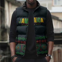 Custom Soccer 2026 Jamaica Sleeveless Puffer Jacket Reggae Music Spirit