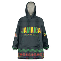 Custom Soccer 2026 Jamaica Wearable Blanket Hoodie Reggae Music Spirit