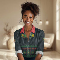 Custom Soccer 2026 Jamaica Women Casual Shirt Reggae Music Spirit