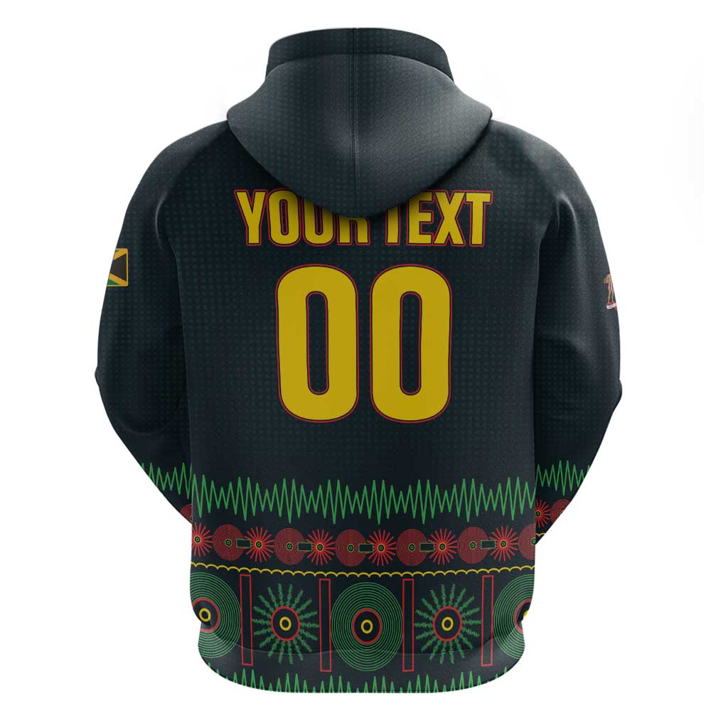Custom Soccer 2026 Jamaica Zip Hoodie Reggae Music Spirit