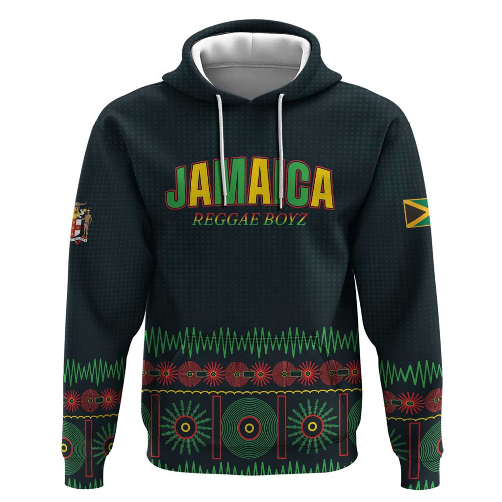 Custom Soccer 2026 Jamaica Zip Hoodie Reggae Music Spirit
