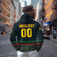 Custom Soccer 2026 Jamaica Zip Hoodie Reggae Music Spirit